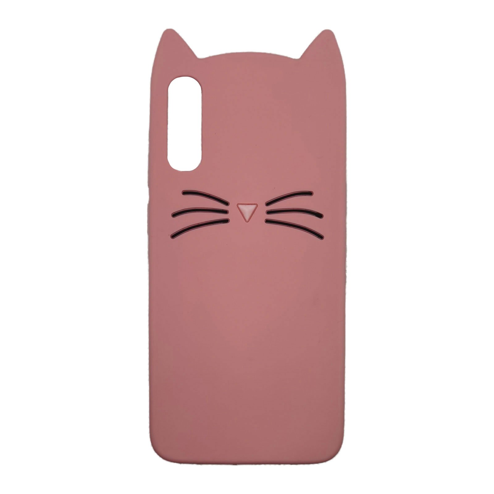 Husa silicon Samsung Galaxy A70 model Cat Ears 3D Roz Roz