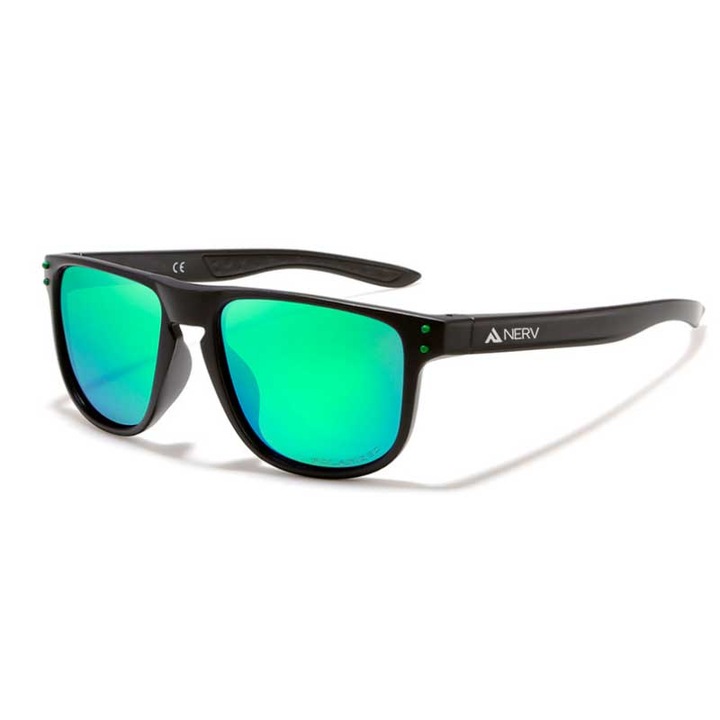 NERV Point Green Polarizált napszemüveg, Oversized, Polikarbonát, 400 UV