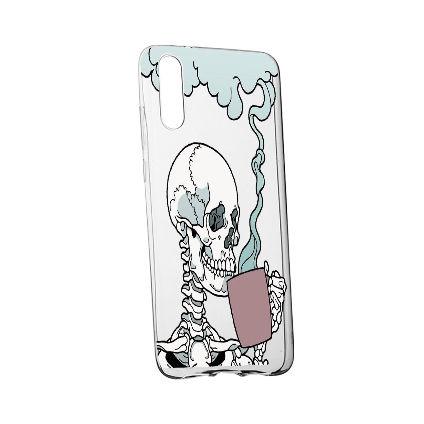 Husa Thinking Skull, pentru Samsung Galaxy A2 Core, rezistenta la uzura, anti-alunecare, 252