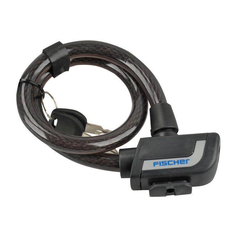 Lacat cu cablu pentru bicicleta Fisher, Cu 2 cheie, 60 cm / 14 mm