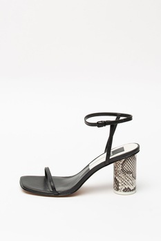 Dolce Vita, Sandale de piele si piele ecologica, cu toc masiv Naomey Dolce Vita, Sandale de piele si piele ecologica, cu toc masiv Naomey