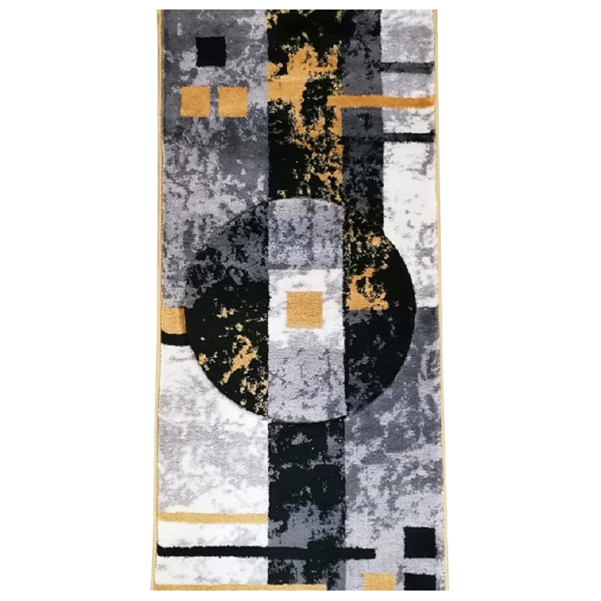 Covor Firuze Cerc, Gri/galben, drept, 50 x 80 cm