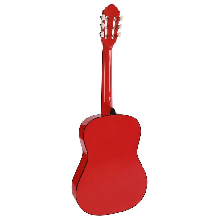 Salvador Cortez Kids CG134RD Gitár szett, Klasszikus gitár, Méret 3/4, Piros, + Kromatikus gitárhangoló, + Klasszikus gitár tok