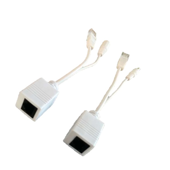 Set/ Kit PoE pasiv, injector & splitter pentru camere supraveghere IP, Cat5E, 10/100