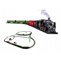 circuit electric cu tren idealstore rail classic train include locomotive vagoane elemente de trasee si indicatoare feroviare accesorizat cu lumini sunete si abur dezvolta imaginatia abilitatile manuale si coordonarea imagen 4_0_
0