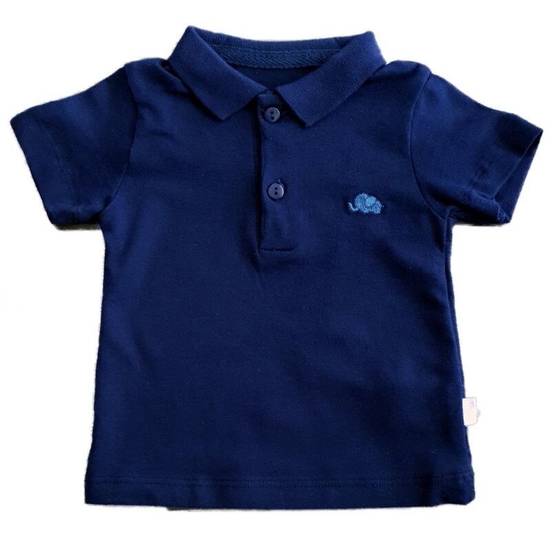 Tricou cu guler, Bebetto - Elephant, Bleumarin