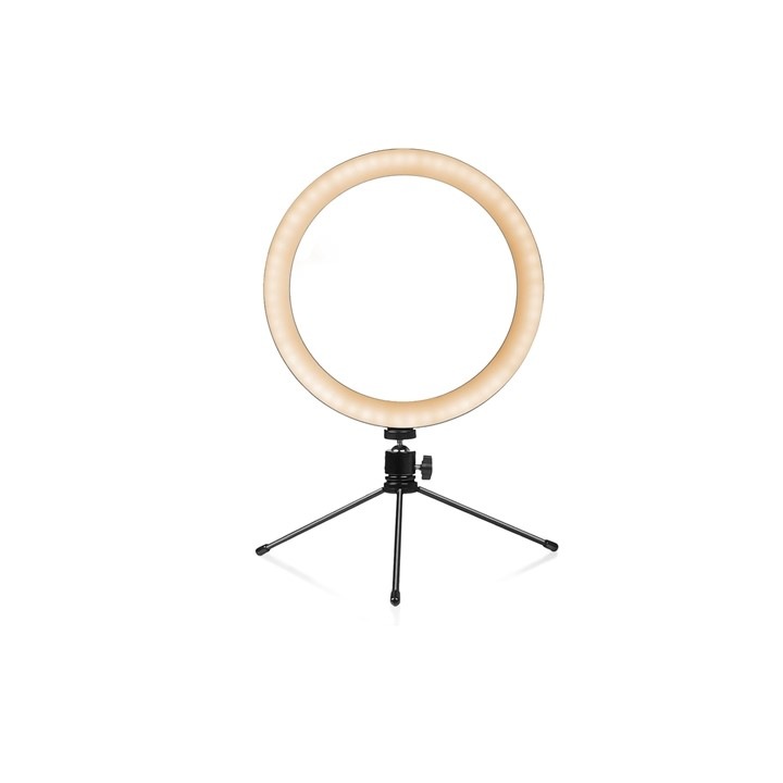 Selfie Ring Light vlogging Aixpi - halo, pentru fotografiere/filmare, Ø 26cm, 120 LED-uri, 3 temperaturi de culoare, 10 niveluri pentru ajustarea luminozitatii, 10W, USB