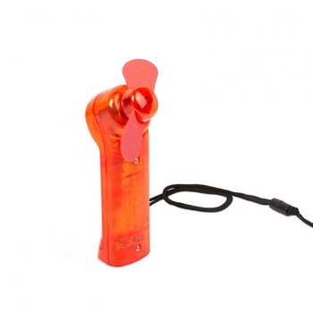 Mini-ventilator, cu prindere la gat, intreruptator ON/OFF, pe baterie, 110 x 32 x 45 mm, rosu Mini-ventilator, cu prindere la gat, intreruptator ON/OFF, pe baterie, 110 x 32 x 45 mm, rosu