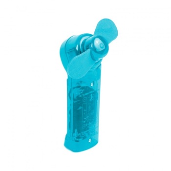 Mini-ventilator, cu prindere la gat, intreruptator ON/OFF, pe baterie, 110 x 32 x 45 mm, albastru Mini-ventilator, cu prindere la gat, intreruptator ON/OFF, pe baterie, 110 x 32 x 45 mm, albastru