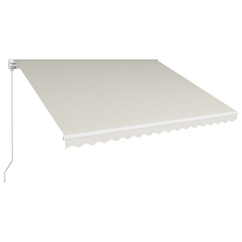 Copertina retractabila manual, crem, 400 x 300 cm 3051213 Copertina retractabila manual, crem, 400 x 300 cm 3051213