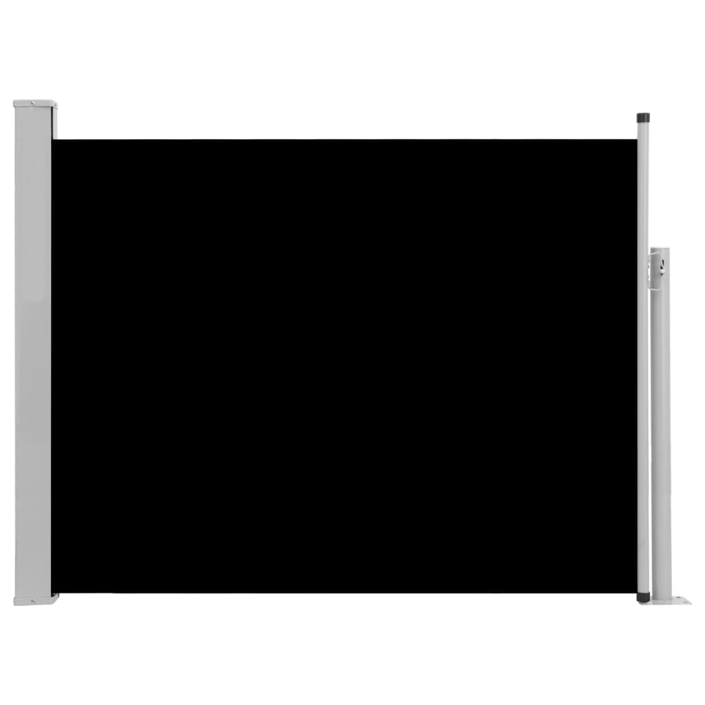 Copertina laterala retractabila de terasa, vidaXL, Poliester/Otel, 170 x 500 cm, Negru