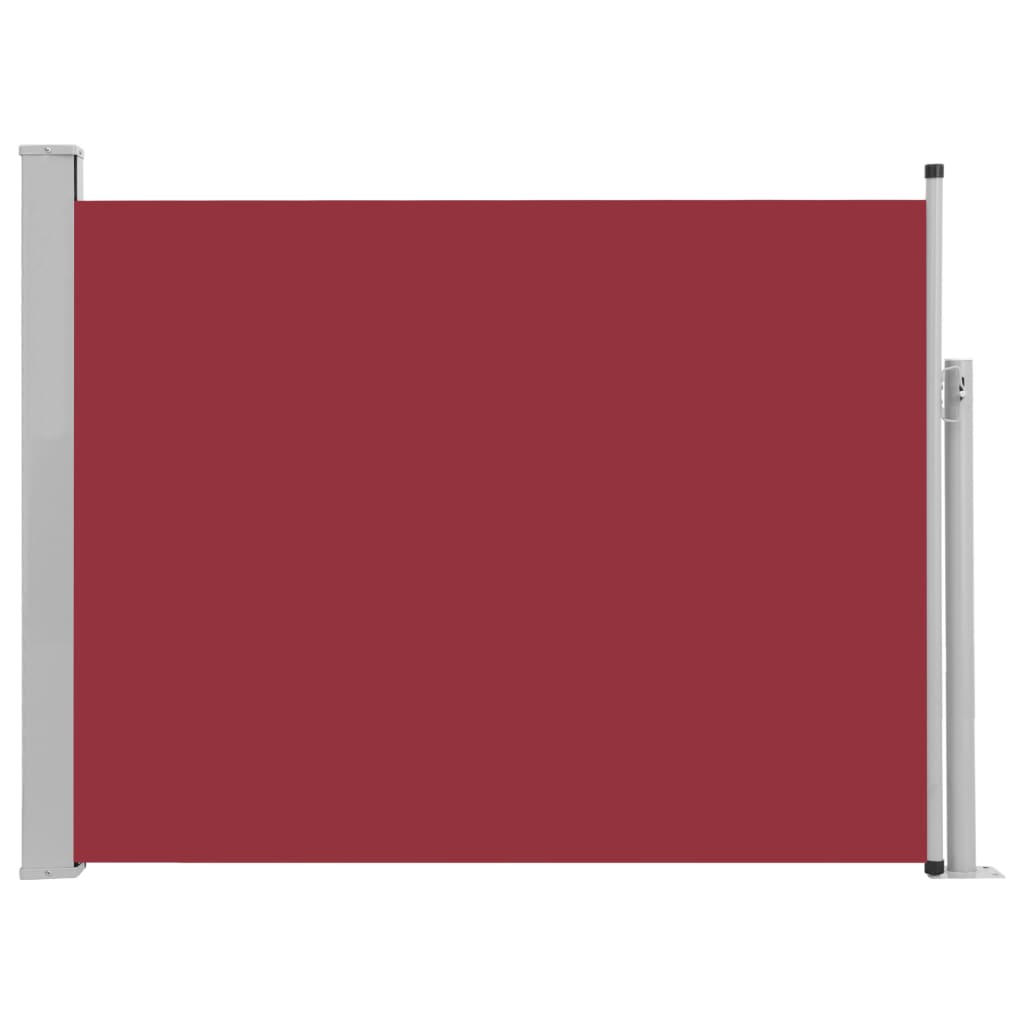 Copertina laterala retractabila de terasa, vidaXL, Poliester/Otel, 140 x 500 cm, Rosu