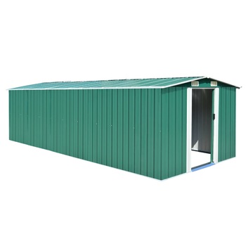 Magazie depozitare pentru gradina, vidaXL, Otel, 257 x 597 x 178 cm, Verde Magazie depozitare pentru gradina, vidaXL, Otel, 257 x 597 x 178 cm, Verde