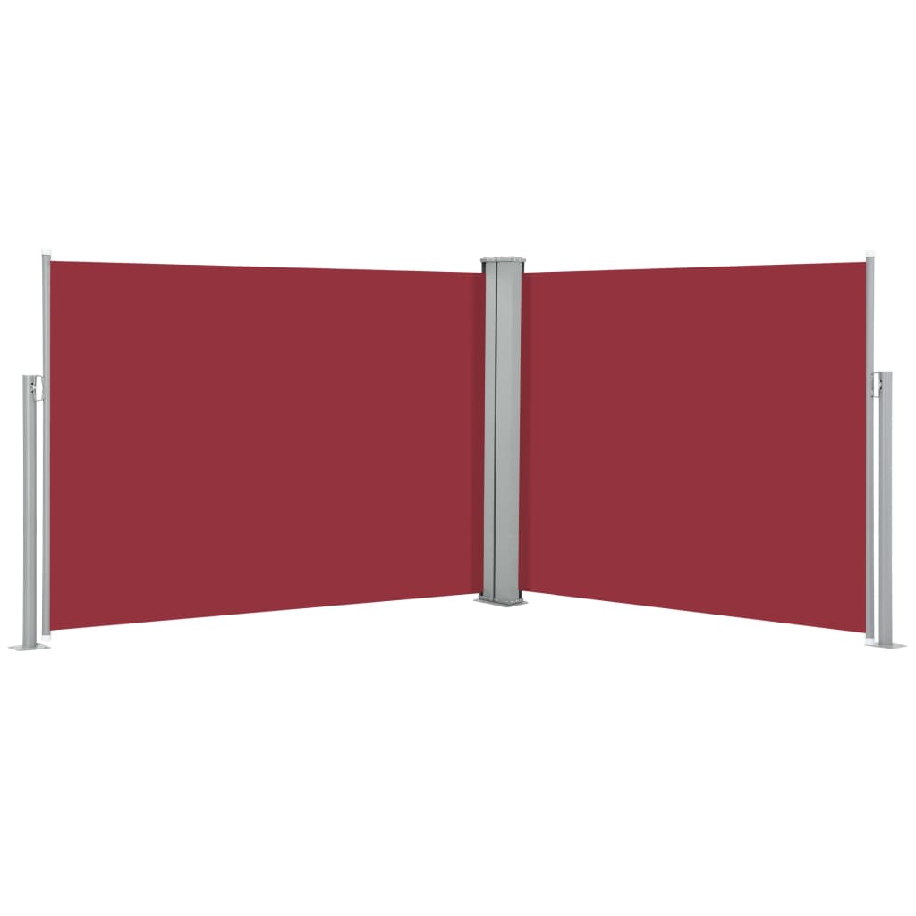 Copertina laterala retractabila, vidaXL, Poliester/Otel, 140 x 1000 cm, Rosu