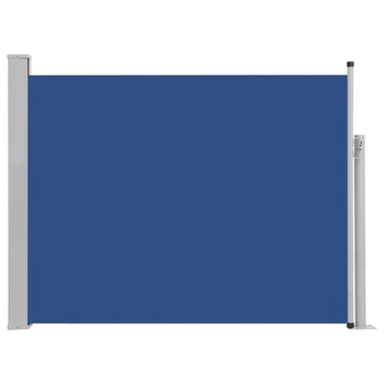 Copertina laterala retractabila de terasa, vidaXL, Poliester/Otel, 140 x 500 cm, Albastru