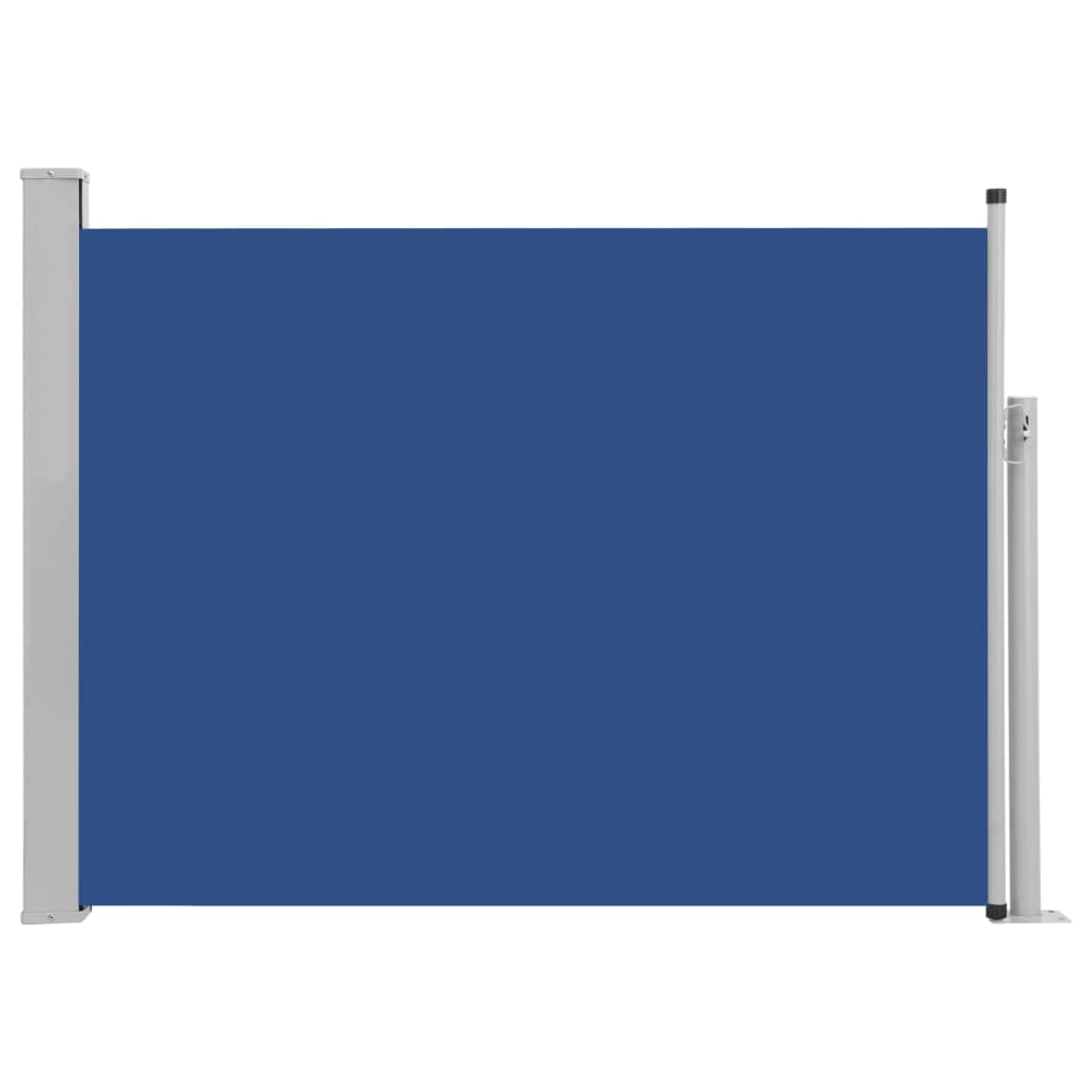 Copertina laterala retractabila de terasa, vidaXL, Poliester/Otel, 100 x 500 cm, Albastru