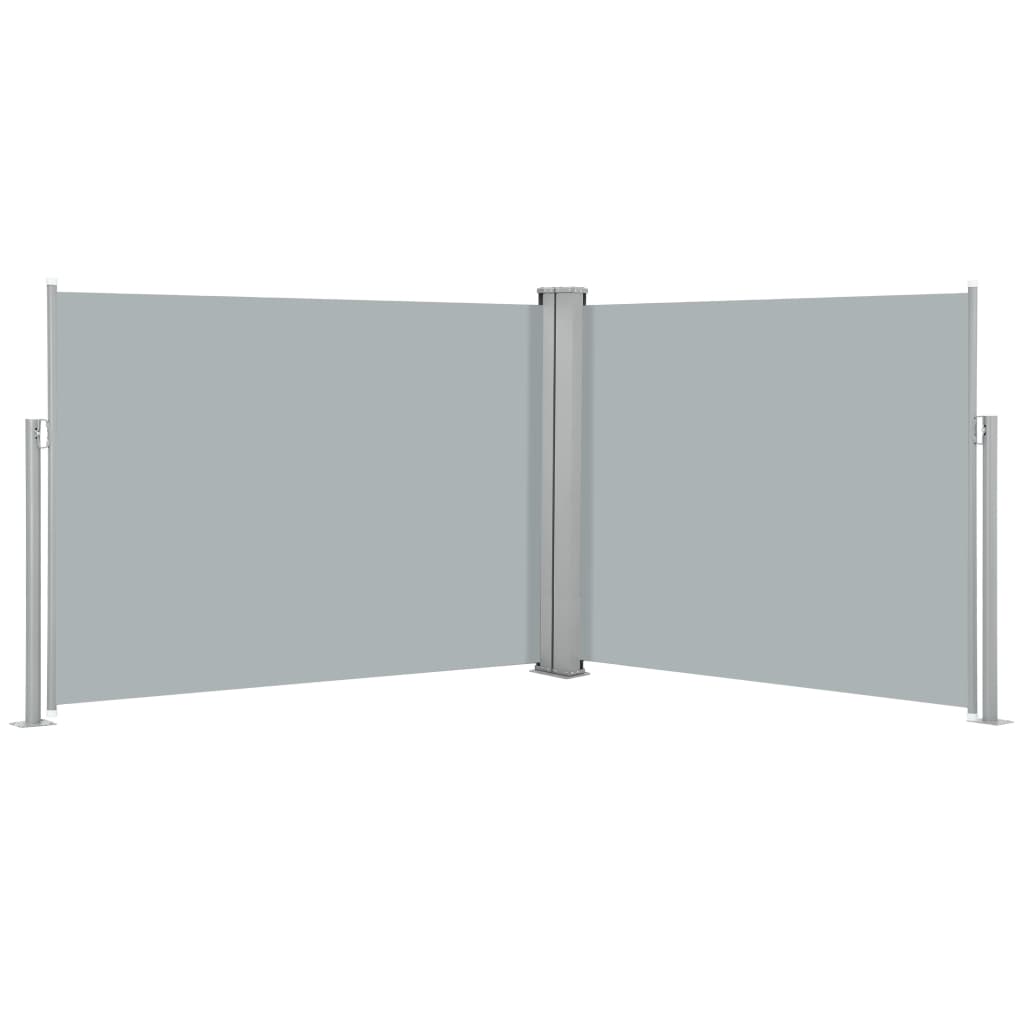 Copertina laterala retractabila, vidaXL, Poliester/Otel, 170 x 1000 cm, Gri deschis