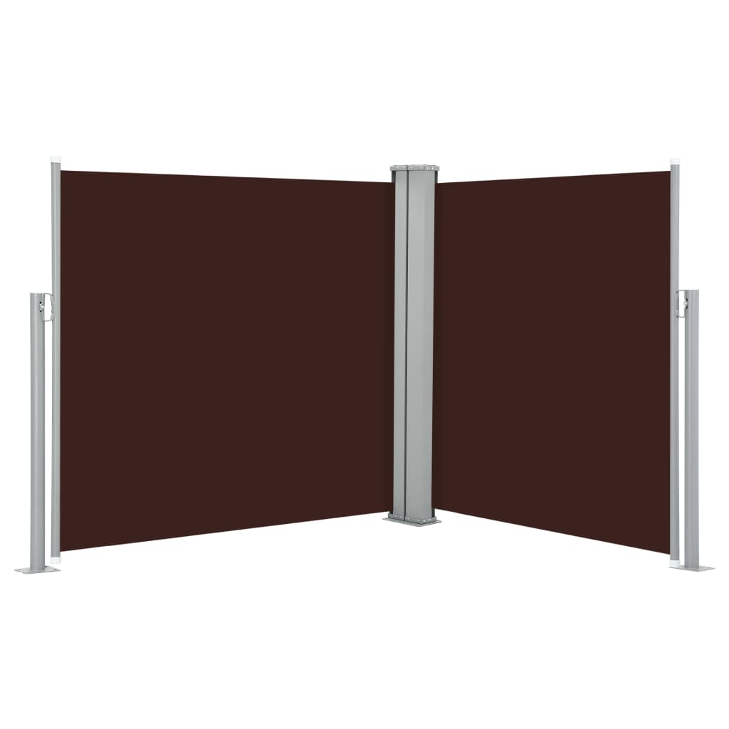 Copertina laterala retractabila, vidaXL, Poliester/Otel, 100 x 600 cm, Maro inchis