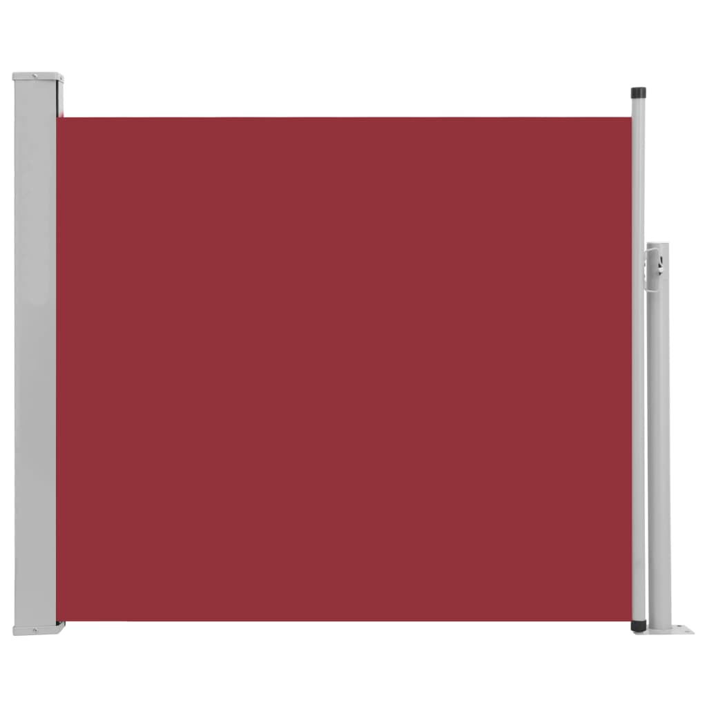 Copertina laterala retractabila de terasa, vidaXL, Poliester/Otel, 100 x 300 cm, Rosu