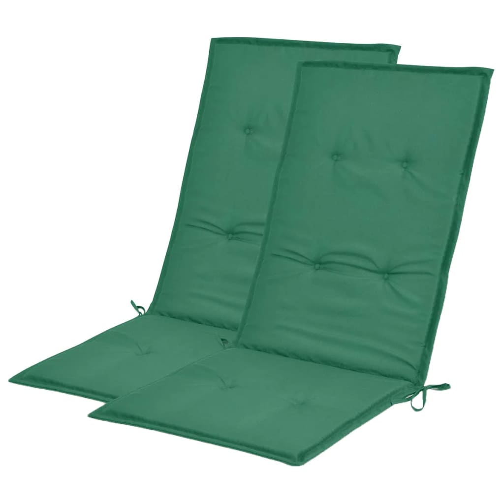 Set de 2 perne de scaun gradina, vidaXL, Tesatura, Impermeabil, 120 x 50 x 3 cm, 500 g/m², Verde