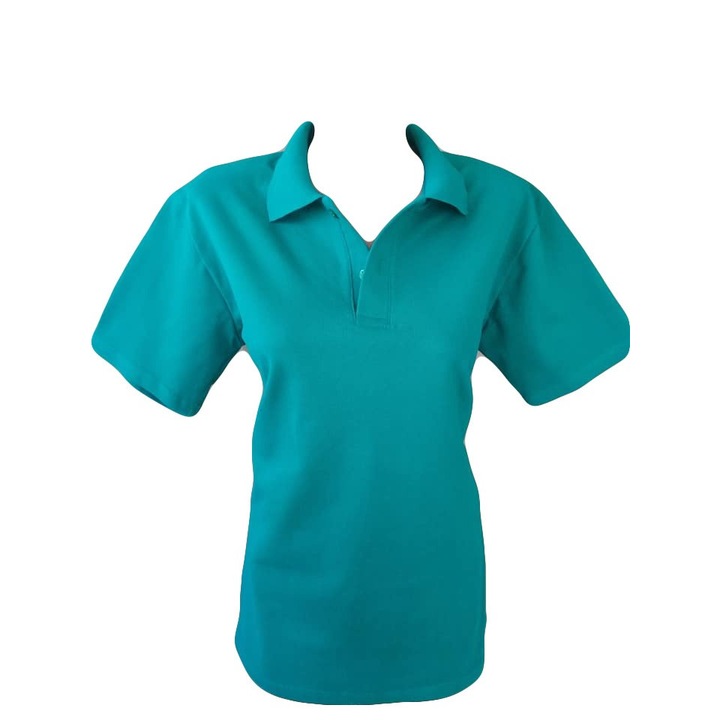 Tricou polo dama/barbat, turcoaz, S EU