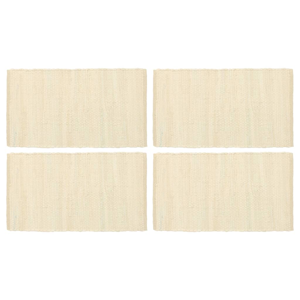 Set de 4 naproane, vidaXL, Bumbac, 30 x 45 cm, Crem