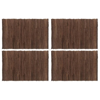Set de 4 naproane, vidaXL, Bumbac, 30 x 45 cm, Maro inchis Set de 4 naproane, vidaXL, Bumbac, 30 x 45 cm, Maro inchis