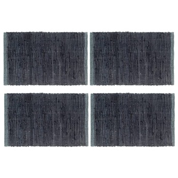 Set de 4 naproane de masa, vidaXL, Bumbac, 30 x 45 cm, Antracit Set de 4 naproane de masa, vidaXL, Bumbac, 30 x 45 cm, Antracit
