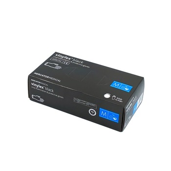 Manusi examinare, nepudrate, Vinylex Black, marimea M, 100 buc/set Manusi examinare, nepudrate, Vinylex Black, marimea M, 100 buc/set