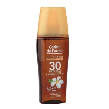 Ulei spray cu Monoi SPF 30 Corine de Farme Sun, 150 ml Ulei spray cu Monoi SPF 30 Corine de Farme Sun, 150 ml