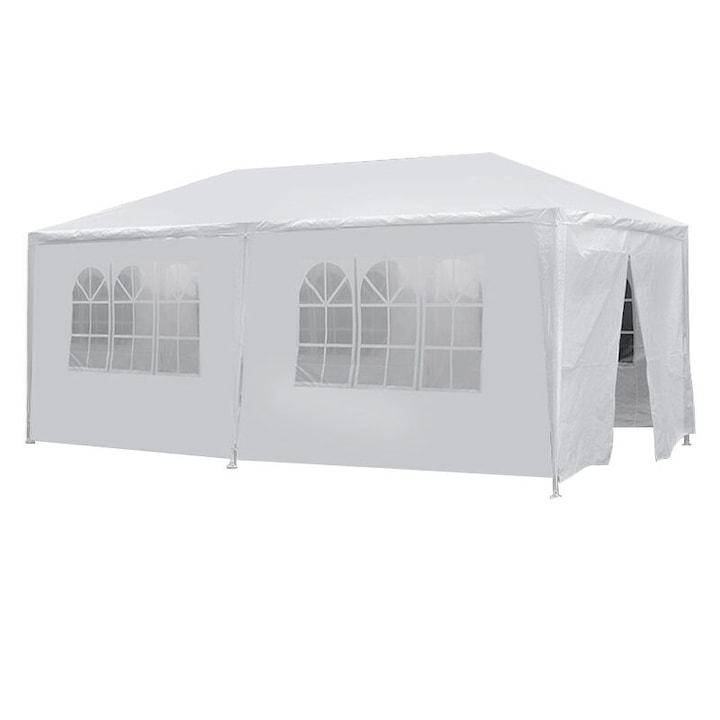 Timeless Tools 3x6 méteres party sátor, polietilén anyag, fehér színű