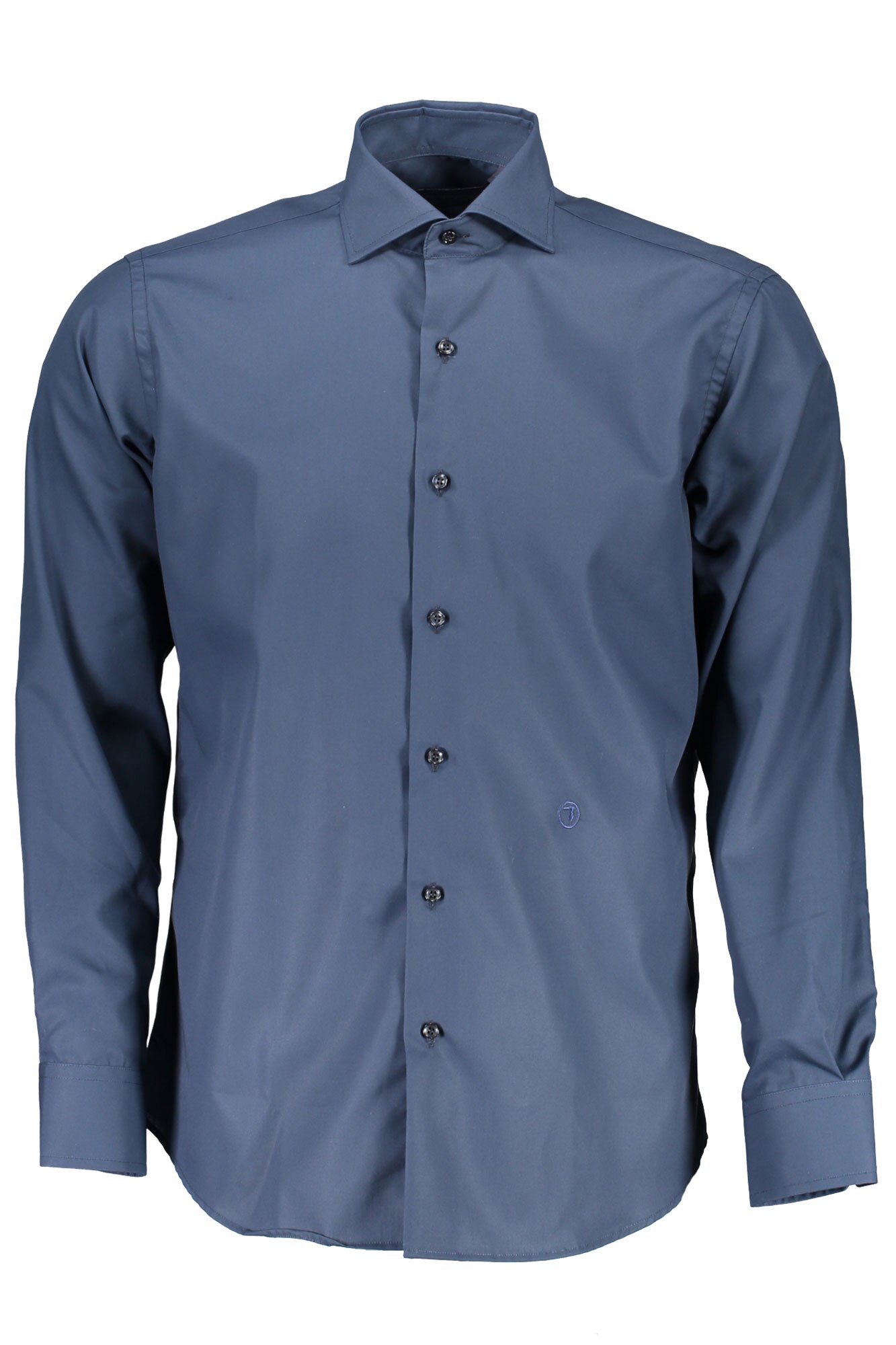 Camasa slim cu maneci lungi, Trussardi, Bleumarin