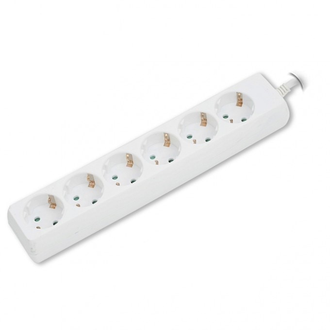 Prelungitor, 6 prize, 5 m, protectie pentru copii, culoare alba