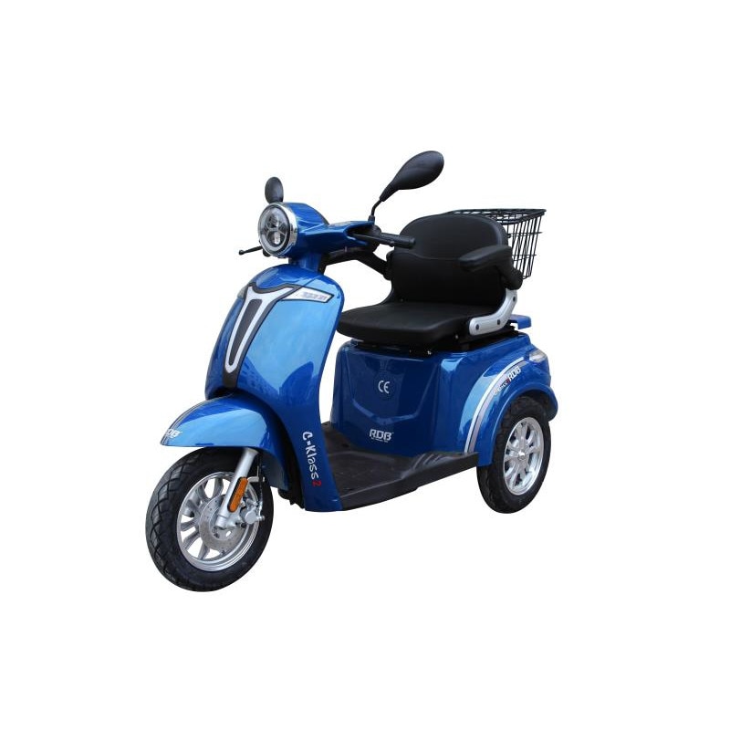 crainic mașinărie De cooperare  Tricicleta electrica C-klass2 albastra, fara permis, 800 W frana fata disk  - eMAG.ro