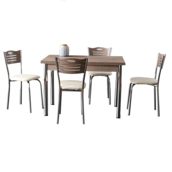 Set masa extensibila Sani Karin cu 4 scaune, dimensiuni masa 110-170Lx70lx77h cm, Cordoba Set masa extensibila Sani Karin cu 4 scaune, dimensiuni masa 110-170Lx70lx77h cm, Cordoba