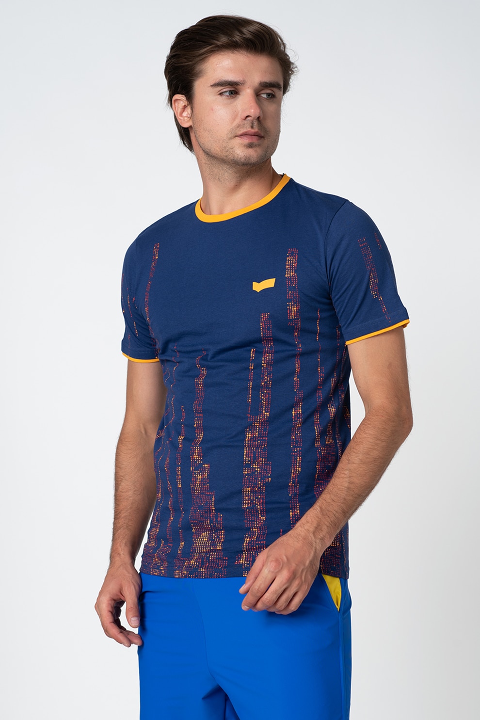 GAS, Tricou cu decolteu la baza gatului, Bleumarin