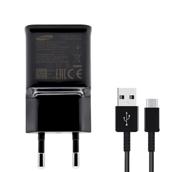 Incarcator SAMSUNG rapid 5V 2A - pentru S8 S8 Plus S9 + cablu 1M Type-C USB C Negru Incarcator SAMSUNG rapid 5V 2A - pentru S8 S8 Plus S9 + cablu 1M Type-C USB C Negru