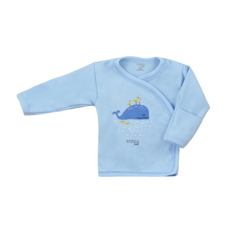 Bluza maneca lunga pentru baieti Koala Happy Baby 07-502A, Albastru, 62 cm