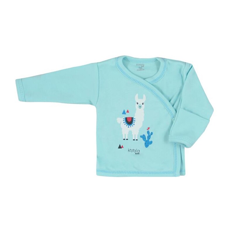 Bluza maneca lunga pentru baieti Koala Happy Baby 07-502T, Turcoaz, 62 cm
