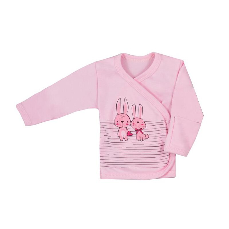 Bluza cu maneca lunga pentru fete Koala Zajaczki 06-669R, Roz