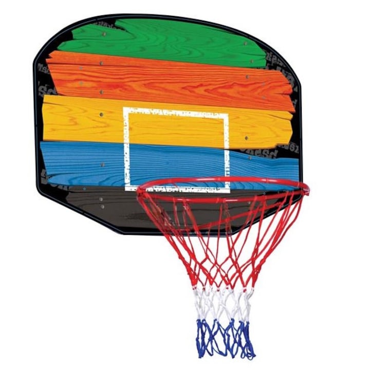 Комплект баскетболен кош с табло Felis, 80x1.3x60см, Многоцветен