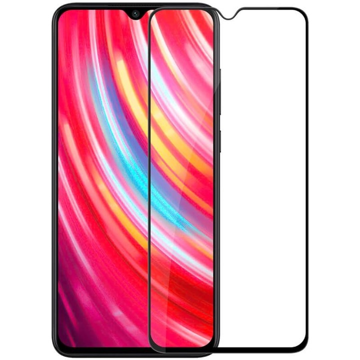 Стъклен протектор за целият екран Full 5D Curved ,За Xiaomi Redmi Note 8T ,Full Glue ,Черен