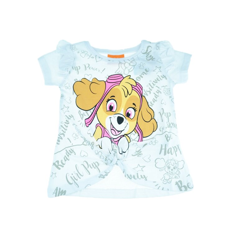 Tricou pentru fete E Plus M Paw Patrol maneca scurta, Alb