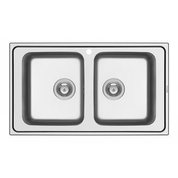 Chiuveta Inox Pyramis ALEA, 860x500 2B, adancime 180mm, montare pe blat, finisaj lucios Chiuveta Inox Pyramis ALEA, 860x500 2B, adancime 180mm, montare pe blat, finisaj lucios