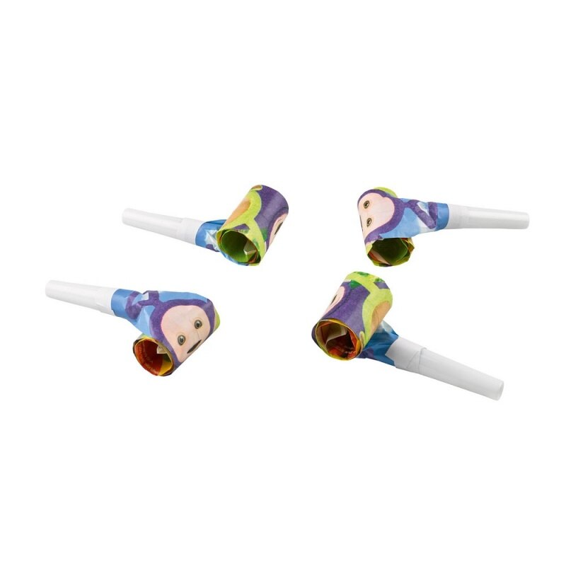 Suflatori pentru petrecere Teletubbies, 30 cm, Amscan 9901202, Set 8 buc