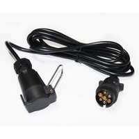 cablu electric de curent  pentru remorca  3 metri  7 pini cu fisa  priza cu sistem de blocare  de culoare neagra imagen 36_0_
0