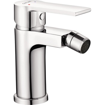 Baterie bideu Cersanit Brasco, cartus ceramic, aerator Siliconic Eco 6L/min, dop click clack, conectori flexibili Baterie bideu Cersanit Brasco, cartus ceramic, aerator Siliconic Eco 6L/min, dop click clack, conectori flexibili