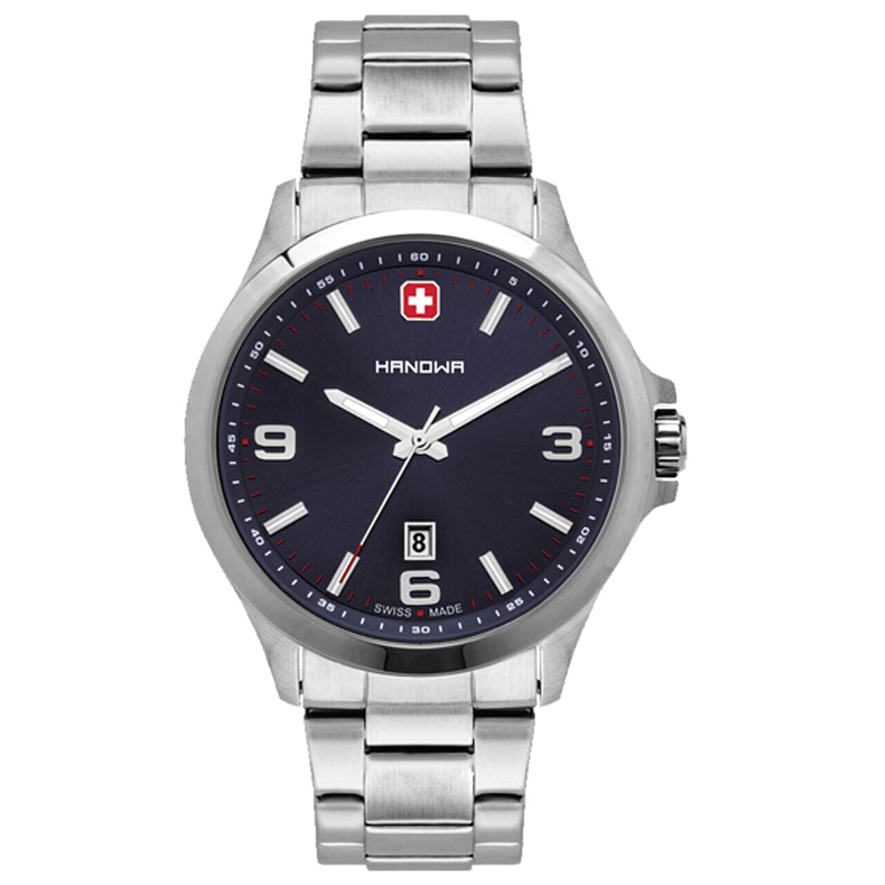 Ceas barbatesc Hanowa 16-5089.04.003, Quartz, 43mm, 5ATM, Argintiu