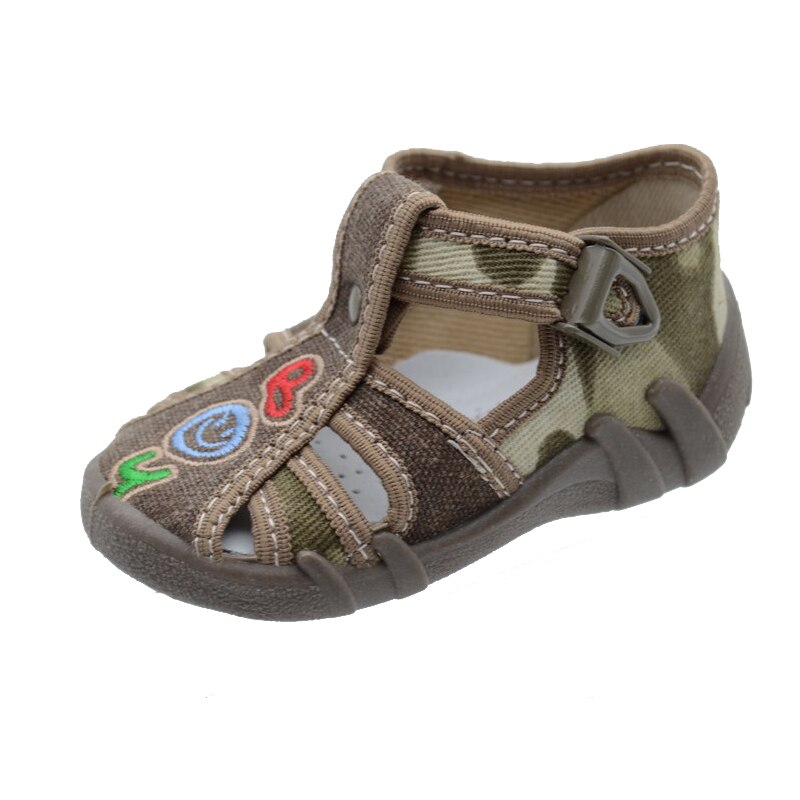 Sandale din panza pentru baieti Renbut REN60-MA, Maro, 19