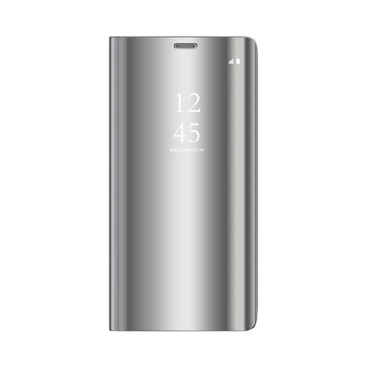 Huawei P40 Silver CLEAR VIEW könyv kihajtható borítója